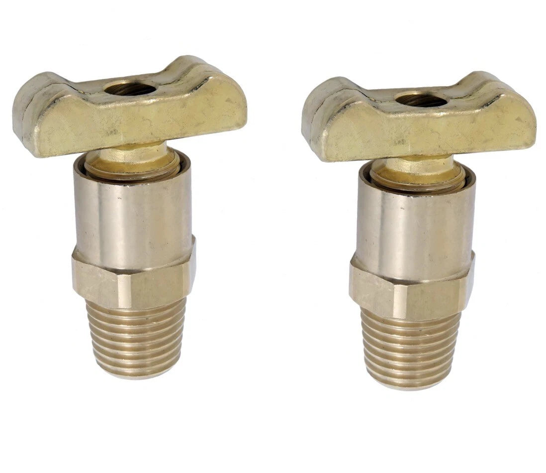 2Pcs Brass Drain Tap for MerCruiser (22-16951A1, 22-16951Q1, 22-87238)