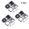 Set of 3 Carburetor Gasket Kit for ZAMA RB-107 ECHO ES230 ES231 PB230 PB231