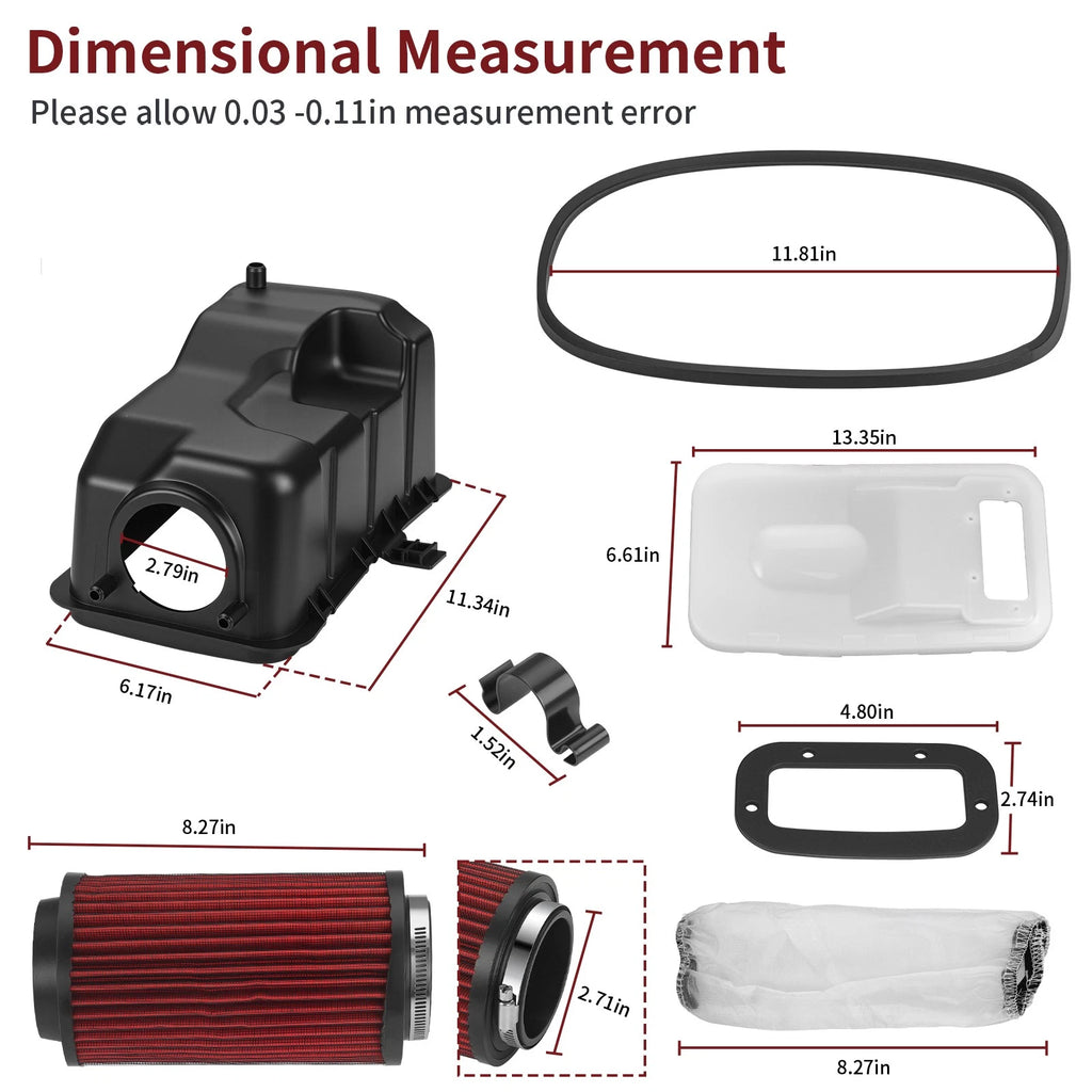 Air Box Lid Cover Seal Clip Air Filter Kit for Polaris Sportsman 400 4X4 (2001–2005)
