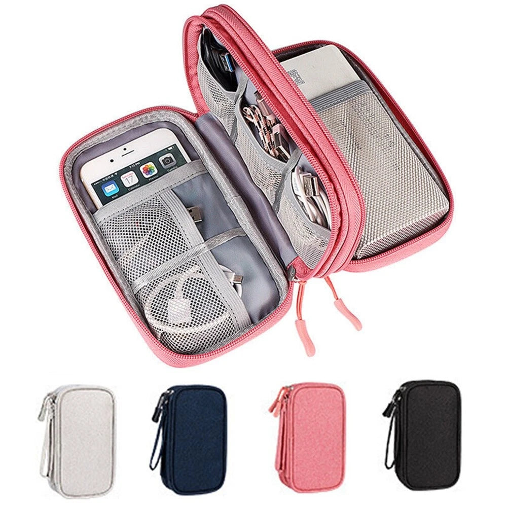 Travel Cable Storage Bag for Electronics USB Charger Organizer Case