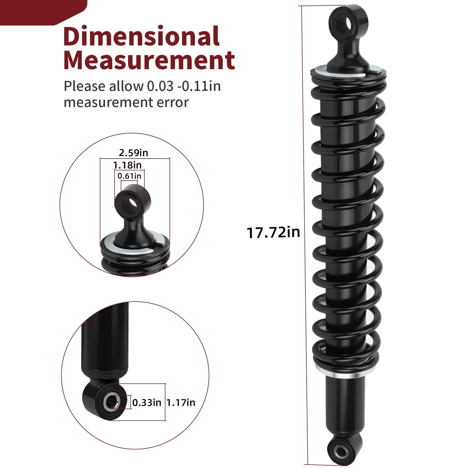 Rear Shocks Absorber for Honda Foreman 500 4x4 ES TRX500FE TRX500FM (2005–2011)