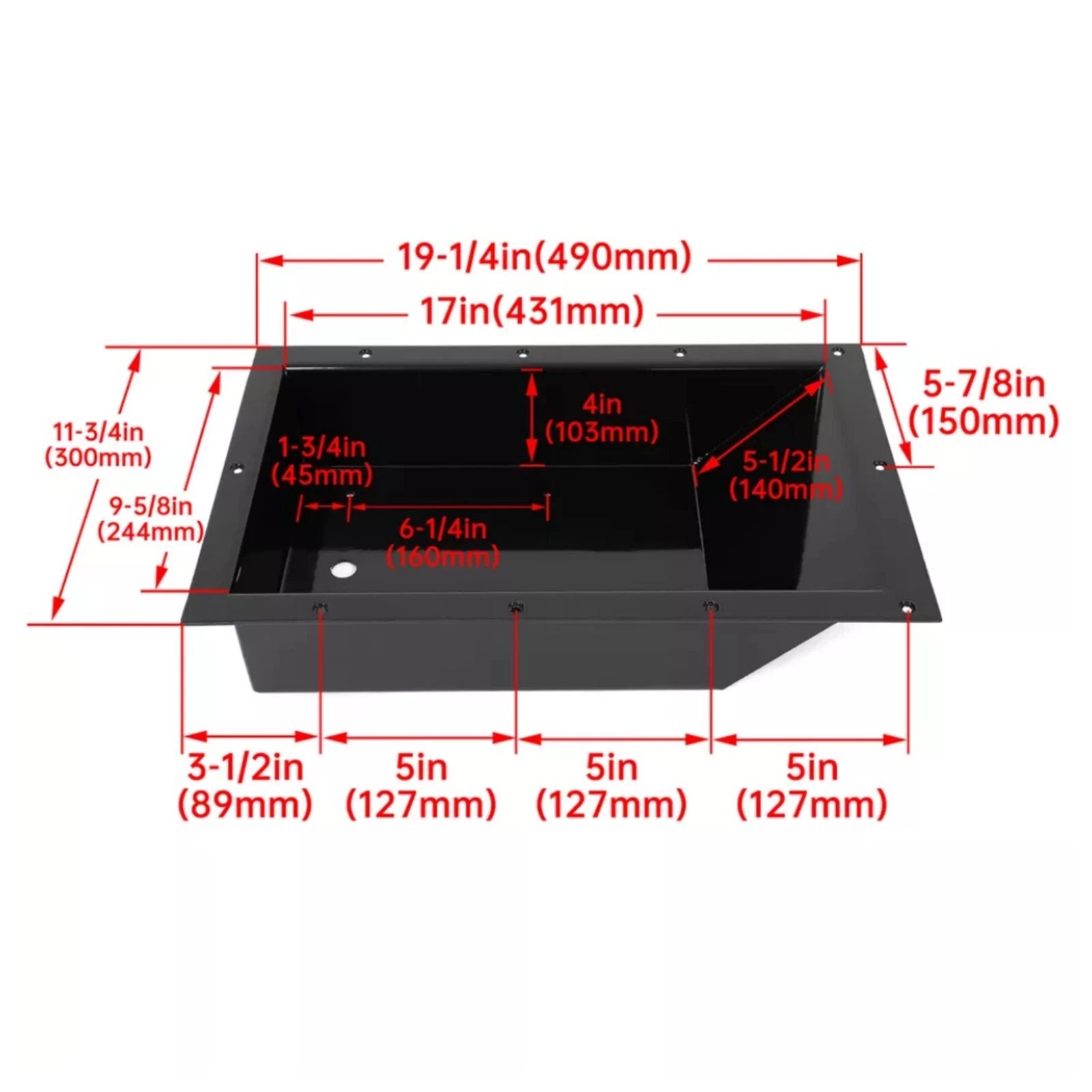 Recessed Trolling Motor Pedal Pan for Minn Kota (Universal)