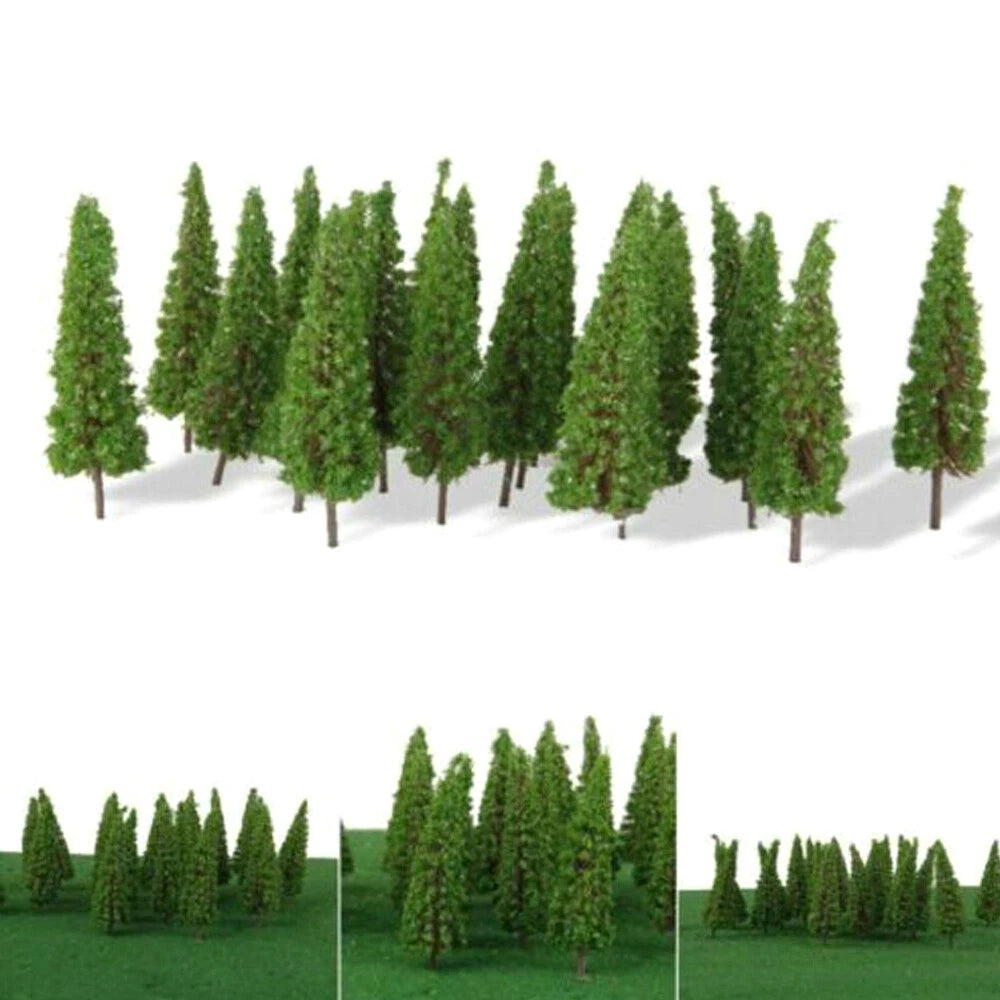 50Pcs 2.28" Model Trees for Diorama Park Train Railroad Landscape