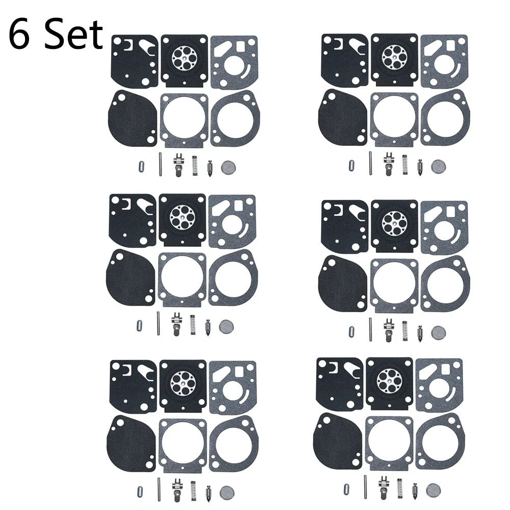 Set of 6 Carburetor Repair Rebuild Kits for Zama RB-97 C1Q-S72 C1Q-S110 C1Q-S110A