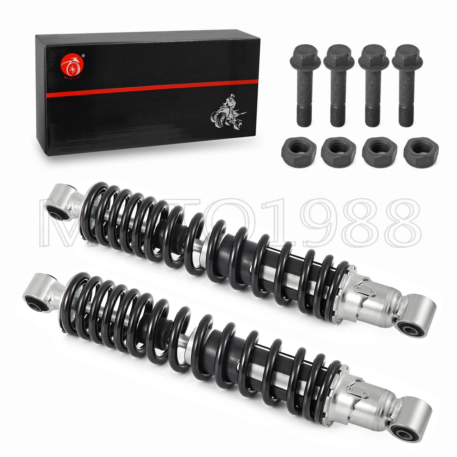 Front Shock Absorbers for Yamaha Banshee 350 (1987–2006) - Black Spring & Bolt