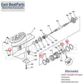 Lower Unit Seal Kit for Yamaha 4 Stroke 25HP F25 (2000–2023)