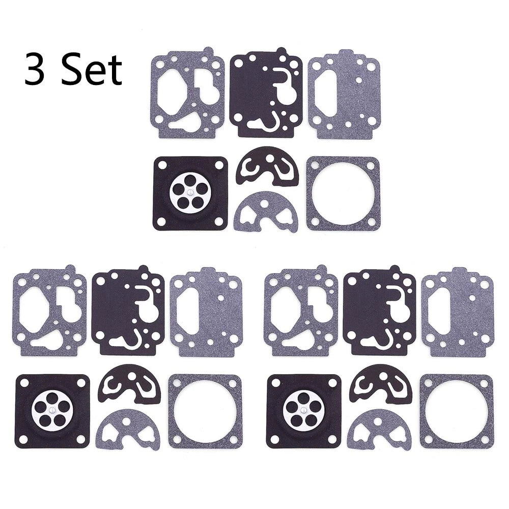 Set of 3 Carburetor Repair Kits for Kawasaki TH43 TH48, Shindaiwa B530 C250 C260