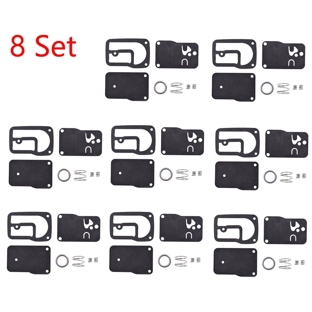 Set of 8 Fuel Pump Diaphragm Kit for B&S 16-18 HP Lawn Mower (393397)