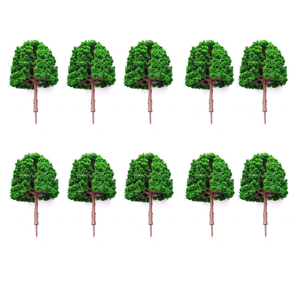 10Pcs Model Trees for Train Railroad HO OO Scale