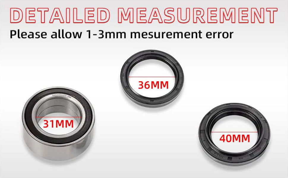 Front Wheel Bearing Seal Kit for Honda FourTrax 300 4x4 TRX300FW (1988–2000)