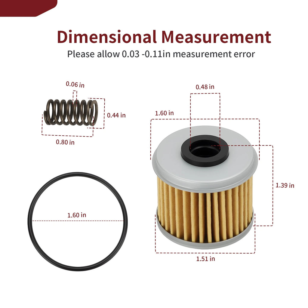 5 Oil Filters with O-Ring & Spring for Honda CRF150R CRF150RB (2007–2024)