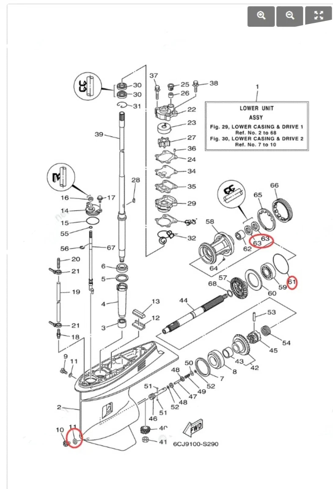 Lower Unit Seal Kit for Yamaha (40-100 HP) (93101-25M03, 93210-86M39)