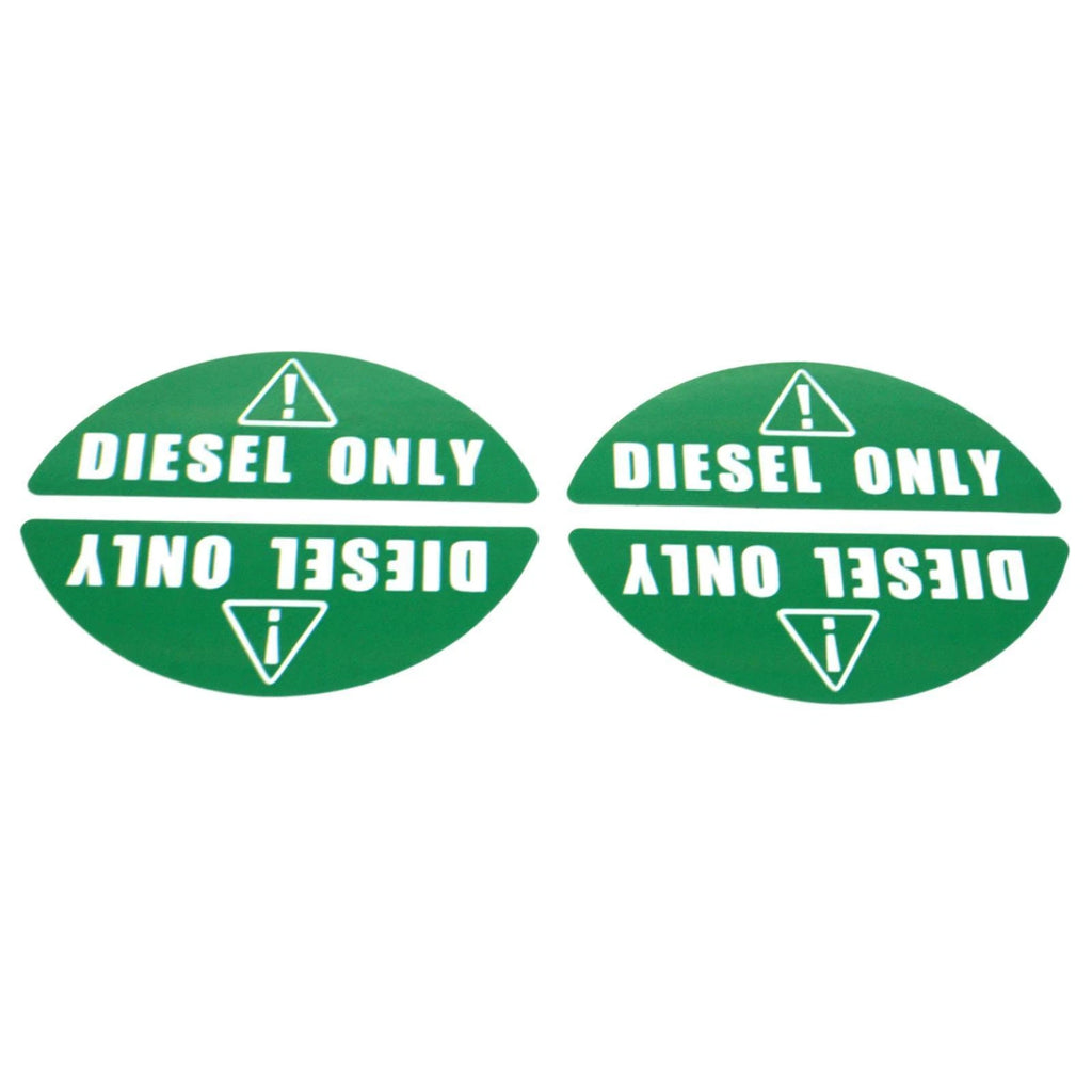 Diesel Only Sticker for Gas Cap - Green Diesel Label for Fleet Trucks
