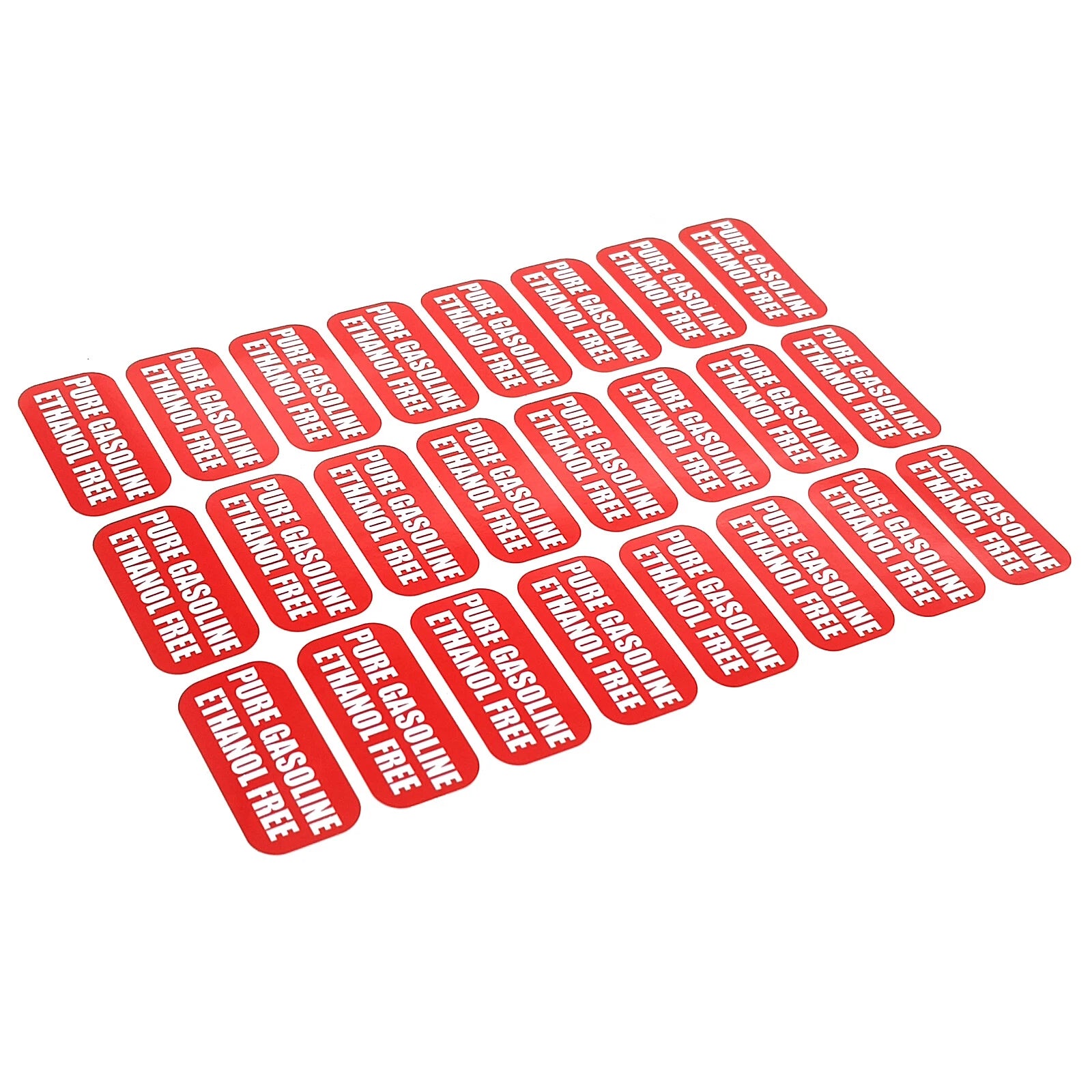 Ethanol Free Stickers for Gas Caps & Fuel Cans (1" X 2")