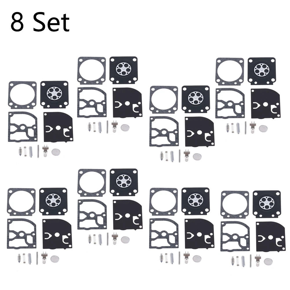 Set of 8 Carburetor Gasket Kits for ZAMA RB-129 C1M-W26A C1M-W26B C1M-W26C