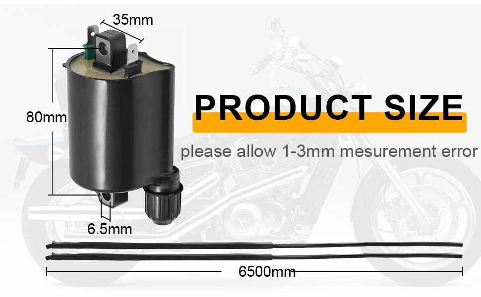 2 Sets of Ignition Coil & Spark Plug Cap for Honda Shadow 1100 VT1100 (1987–2007)