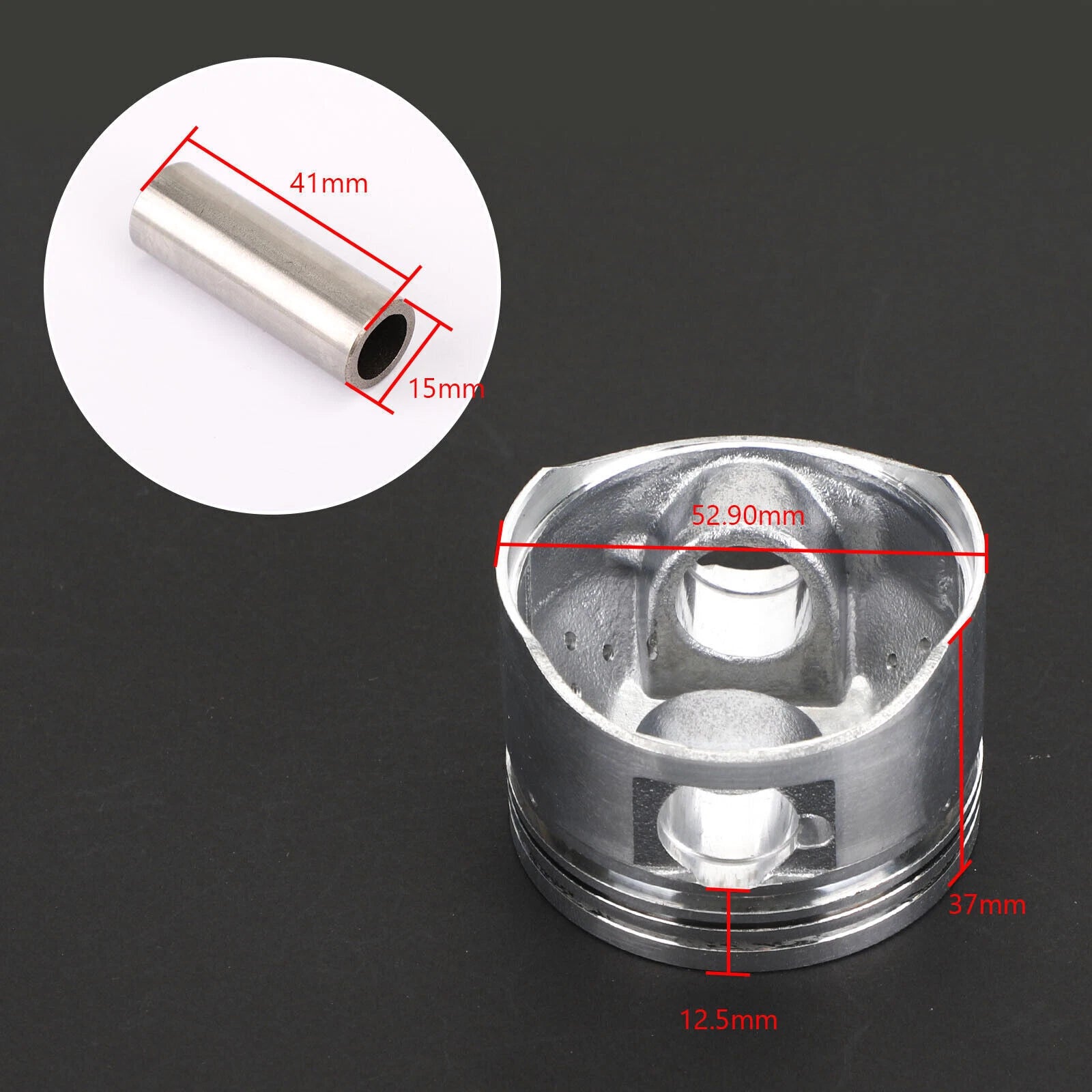 Piston Ring Pin Clip Kit +0.50 for Yamaha BWS Zuma Cygnus X 125 (2004–2020)