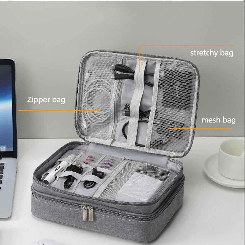 Travel Cable Storage Bags Organizer for Universal Use (Waterproof)