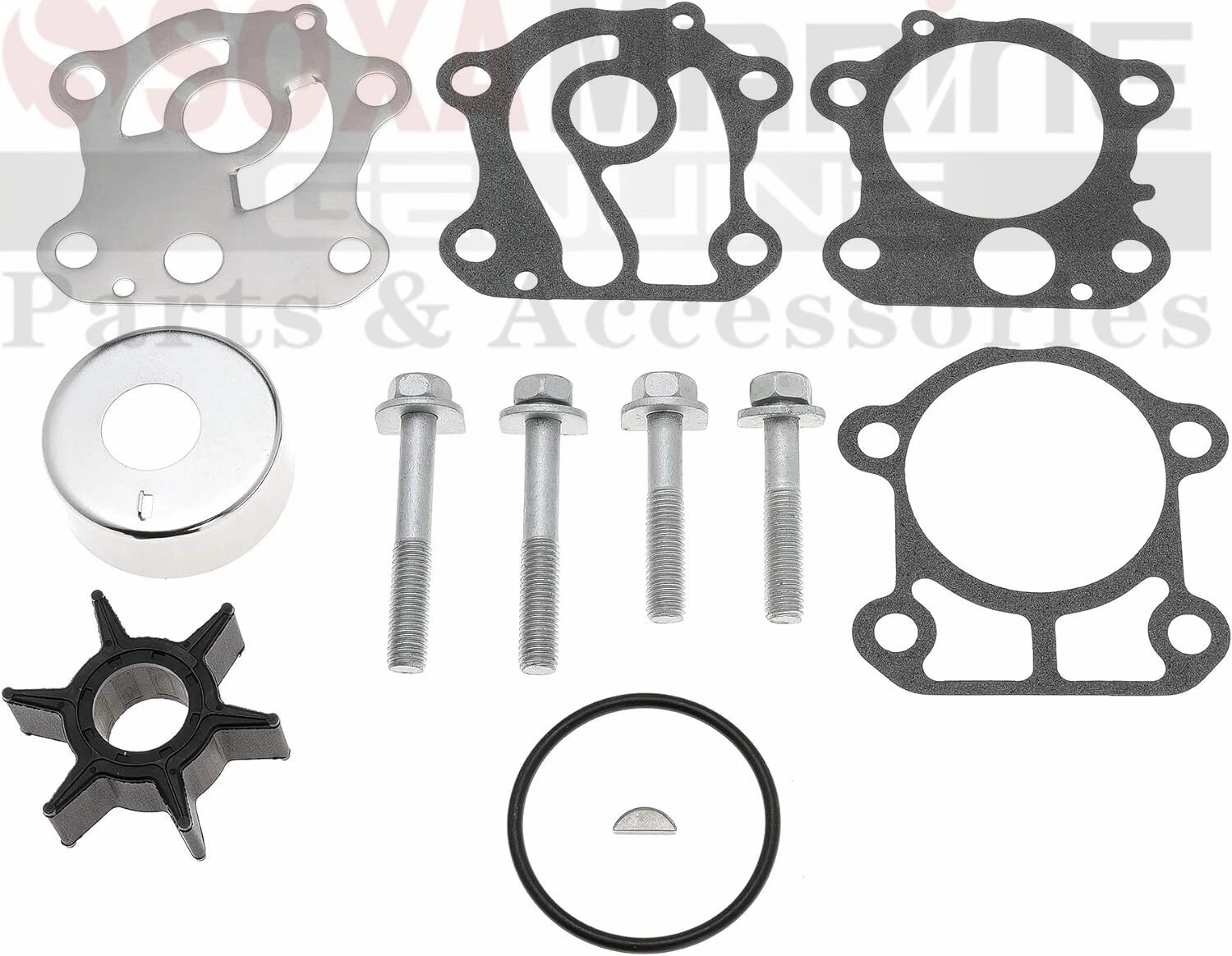 Water Pump Service Kit for Yamaha Marine 50 60 70 HP Outboard (18-3465, 6H3-W0078-01)