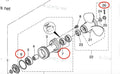 Lower Gearcase Seal Kit for Tohatsu MFS25B MFS25C MFS30B MFS30C (3AC601110, 332601030)