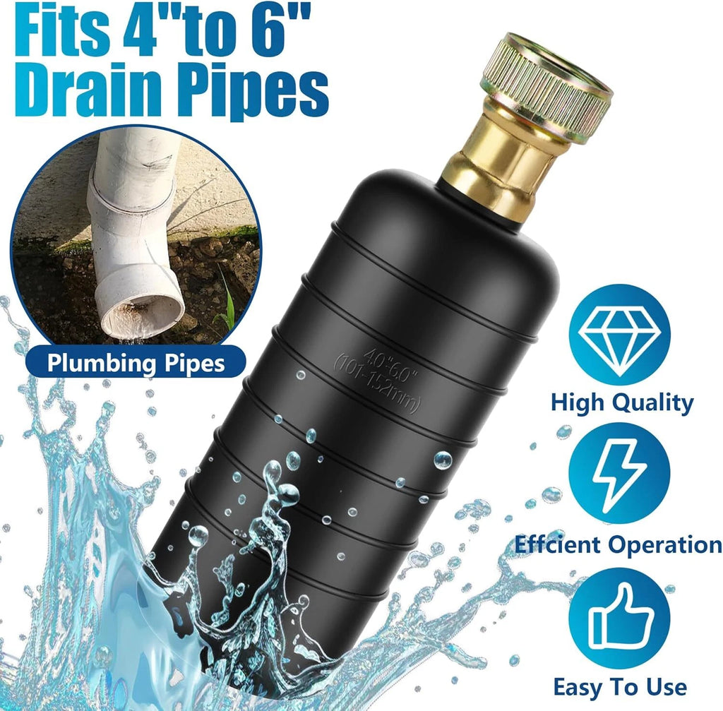 Drain Cleaning Bladder for Clogged Sewer Pipe Garden Hose Tool