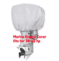 Outboard Engine Cover for 30-60 HP Boat Motor (Silver, Waterproof)