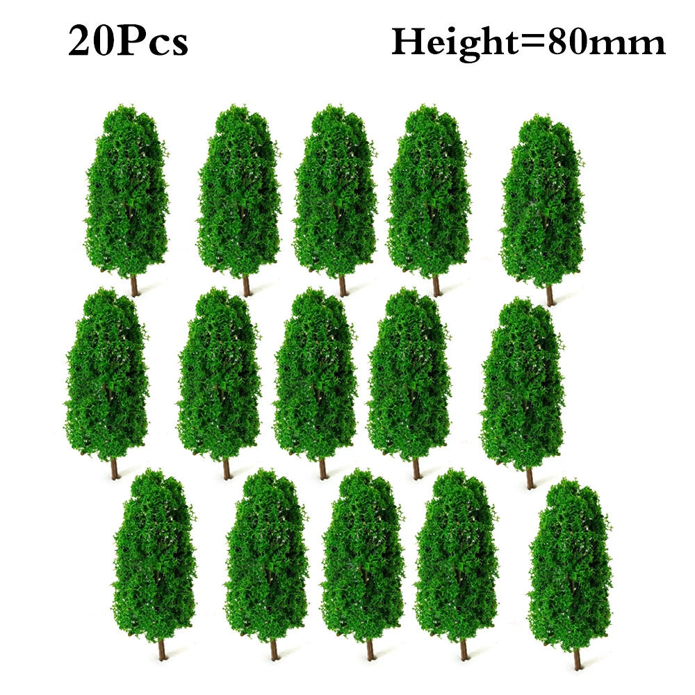 20x Model Tree for HO OO Scale Railroad Layout Diorama 8cm