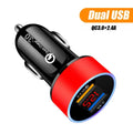 Dual USB Fast Charger Cigarette Lighter Socket with LED Display QC3.0 for Cars