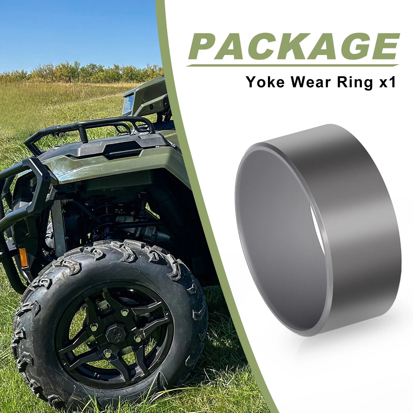 Front Rear Prop Yoke Wear Ring for Can-Am Renegade Outlander (705400036, 705401648)