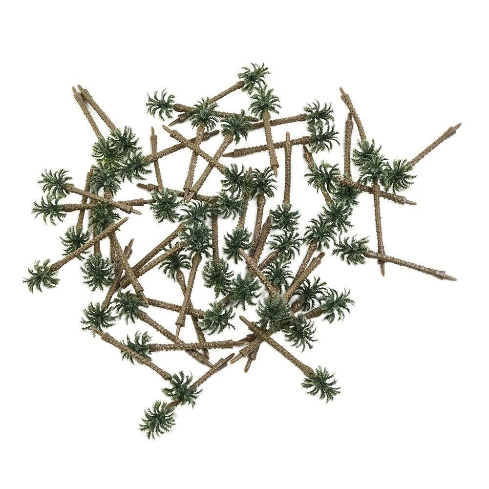 20pcs Miniature Coconut Palm Trees for Garden Railroad Scenery