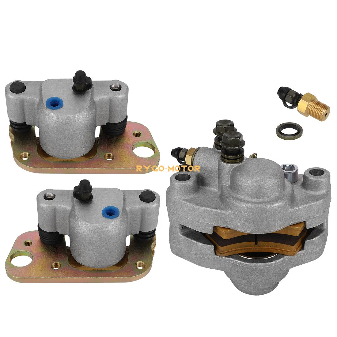 Front & Rear Brake Calipers with Pads for Polaris Trail Boss 330 325 (2000–2004)