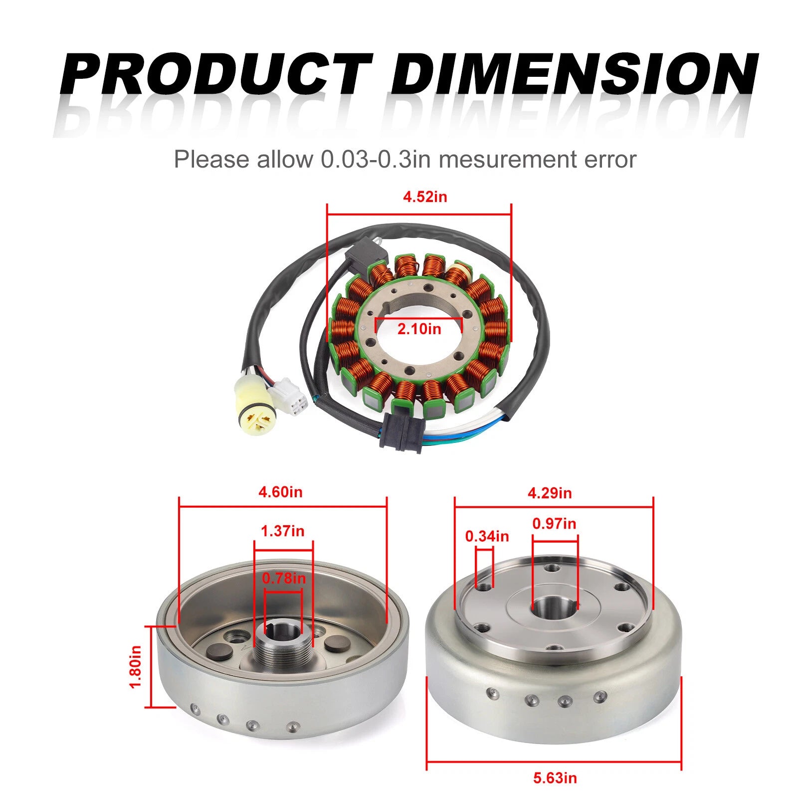 Stator & Flywheel w/ Gasket for Yamaha Rhino 660 YXR660F (2004–2007)