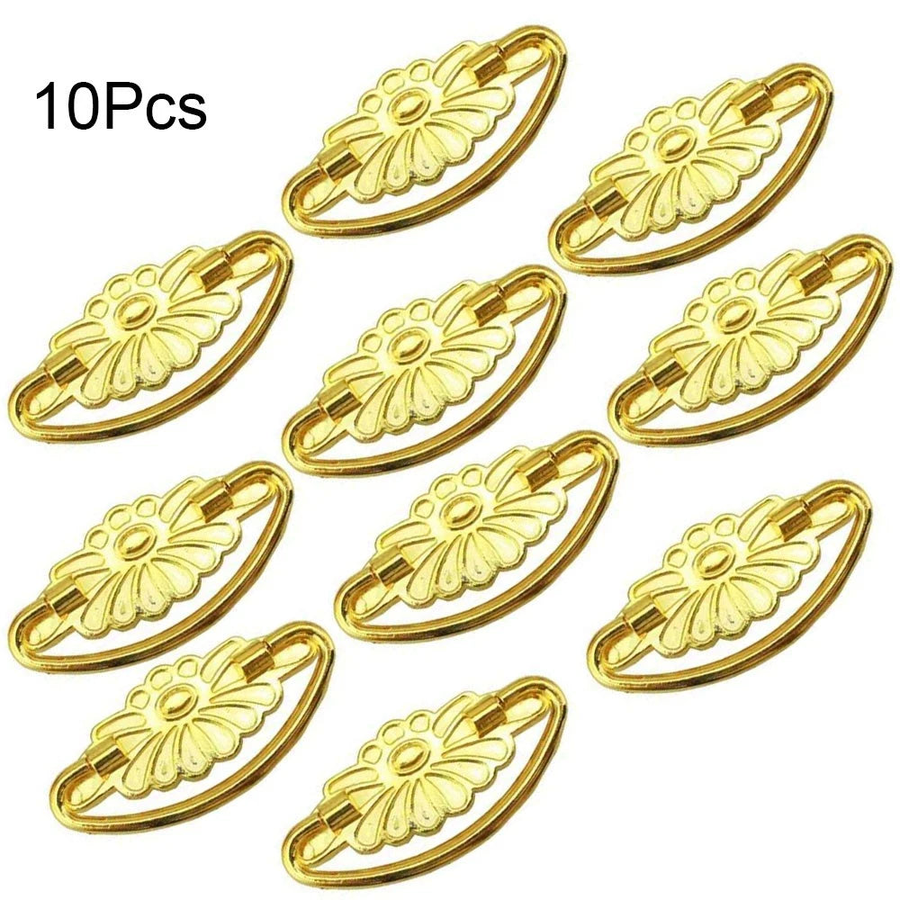 10Pcs Gold Vintage Door Pull Handle Knob Cabinet Hardware