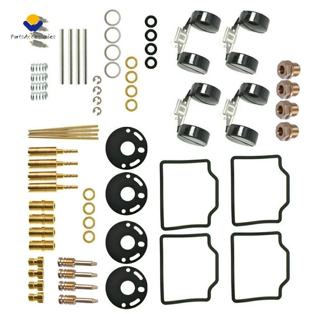 Set of 4 Carburetor Repair Rebuild Kits & Floats for Honda CB750K (1972–1976)