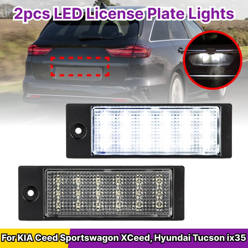 Set of 2 Full LED License Plate Lights for Hyundai ix35 Tucson (2016–2021)