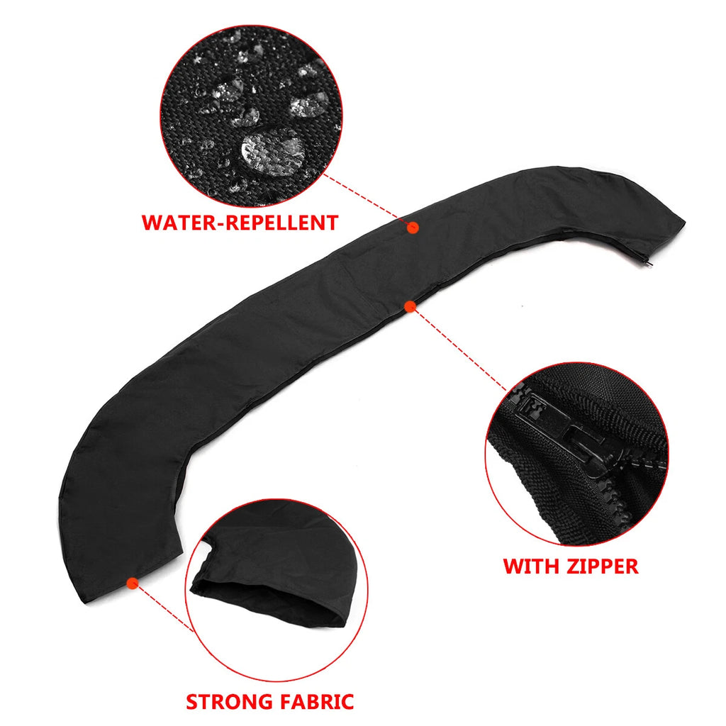 Bimini Top Boot Cover for Boat (67-103' Black)
