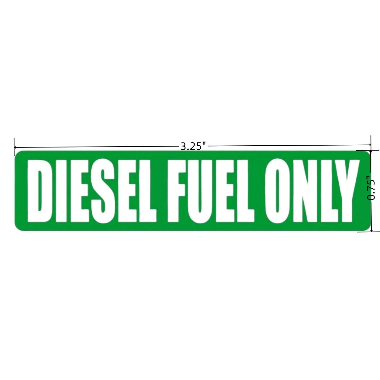 20Pc Diesel Fuel Only Vinyl Decal Sticker for Turbo Fuel Door Label