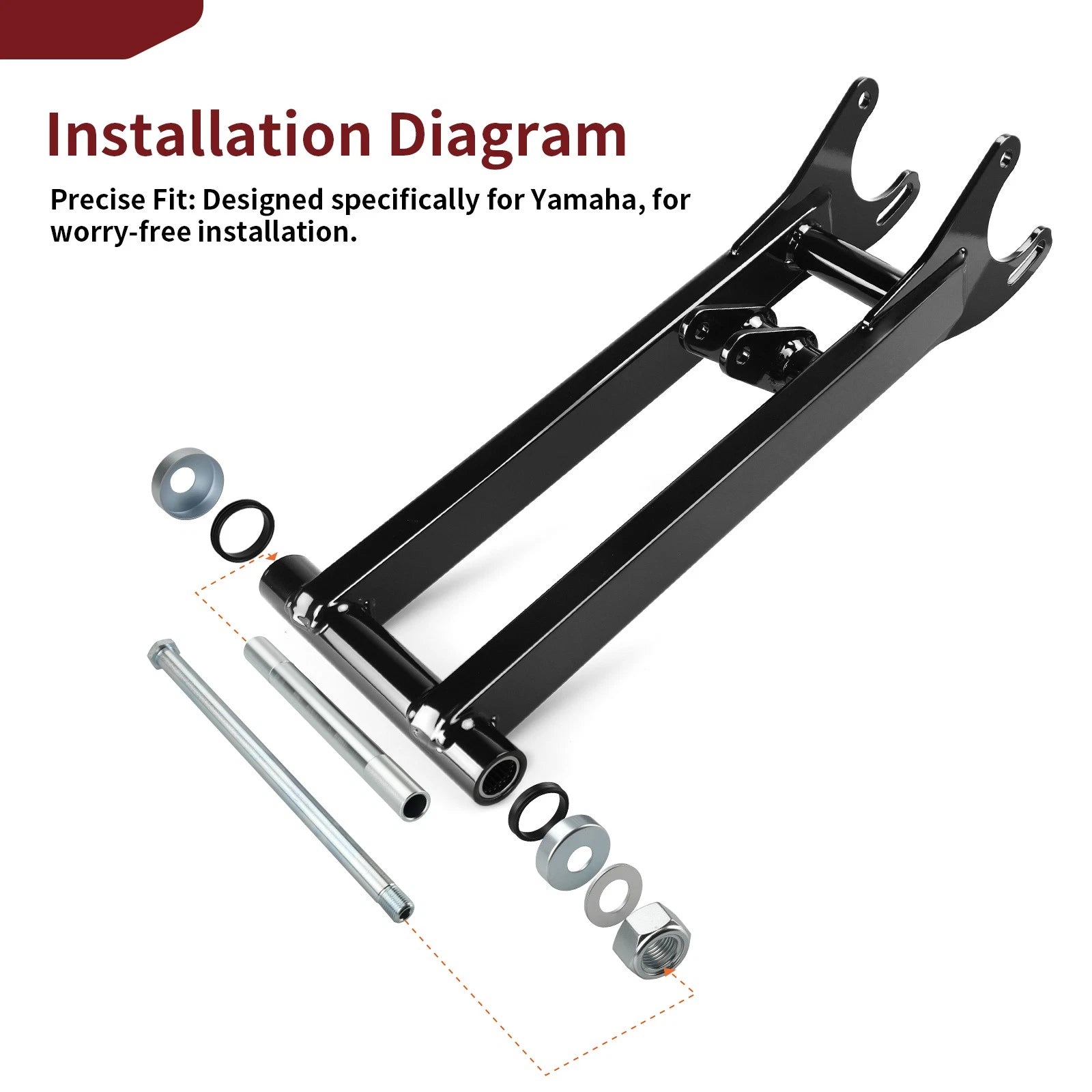 2GU-22110-00-UJ Rear Swing Arm for Yamaha Banshee YFZ 350 (1987–2006) +2" Extended