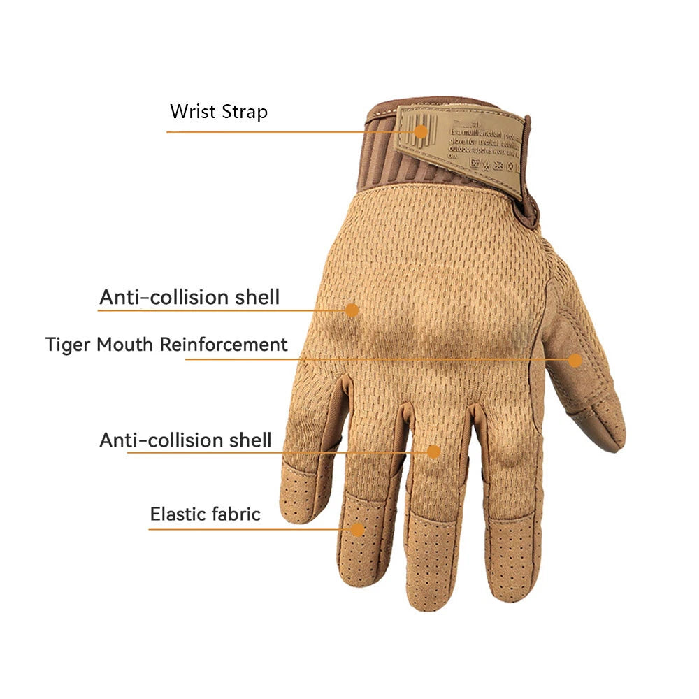 Tactical Gloves Touchscreen Anti-Slip Breathable Flexible (Outdoor Use)