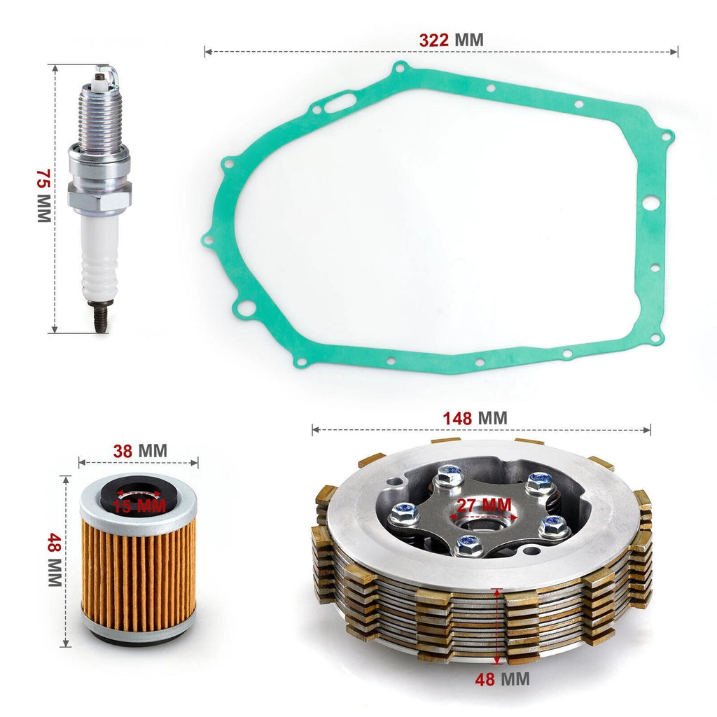 Clutch Assembly Kit w/Gasket for Yamaha Kodiak 400 YFM400FW 4x4 (1993–1998)