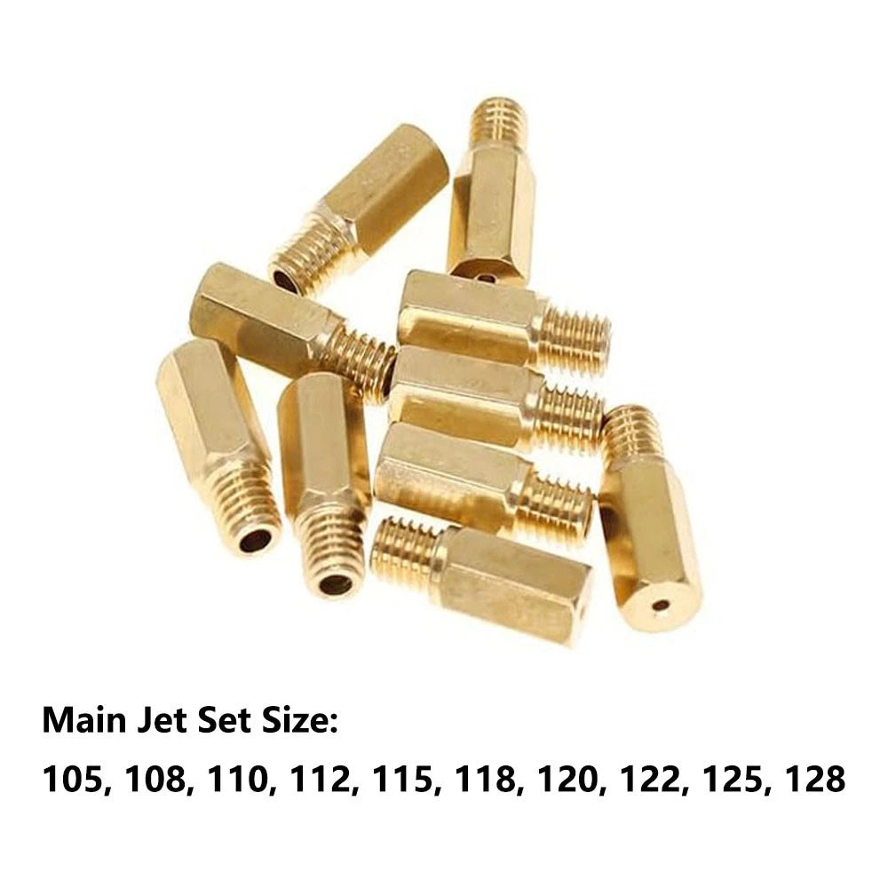 10pcs Carb Main Jet 105-128 for PWK PE OKO KOSO