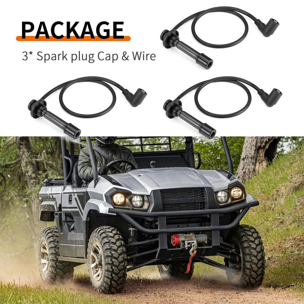 Spark Plug Cap & Wire for Kawasaki Mule PRO-FX PRO-FXT (2015–2023) 21150-0013