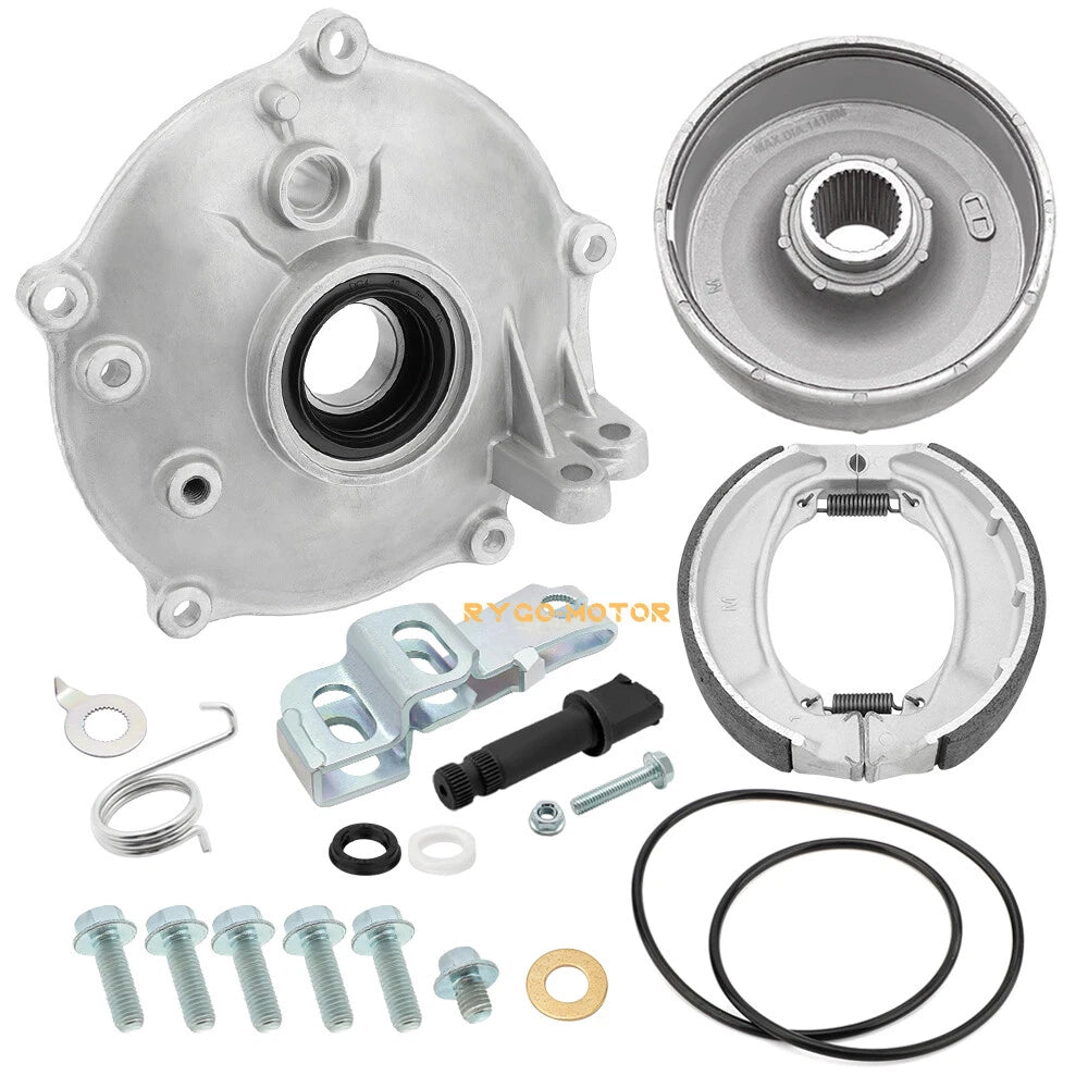 Rear Brake Drum Hub Plate Cover & Seals for Honda TRX250 (2001–2023)
