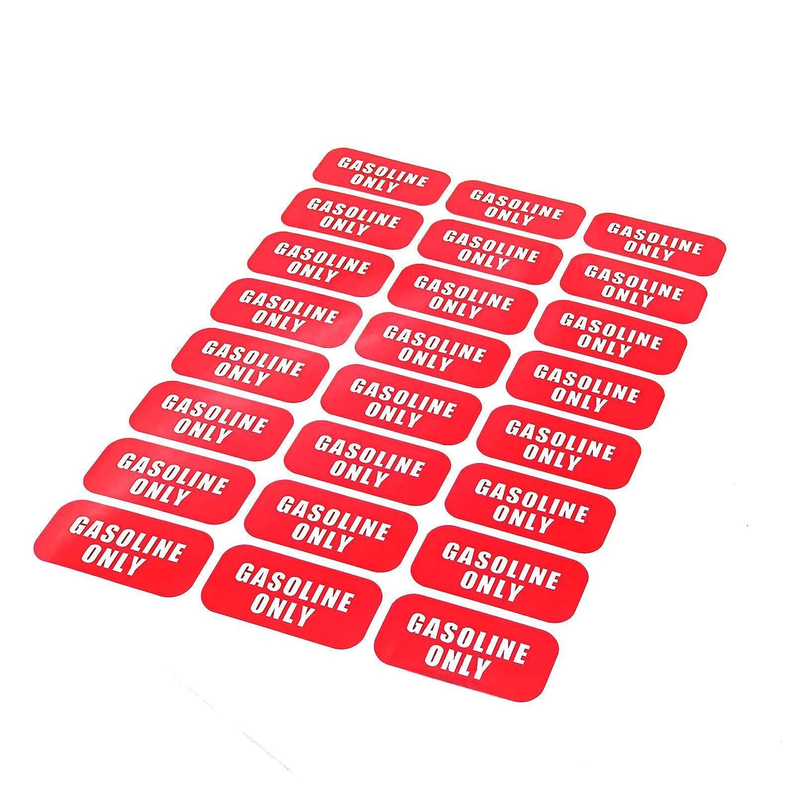 24x Gasoline Only Vinyl Decals for Fuel Door Labels