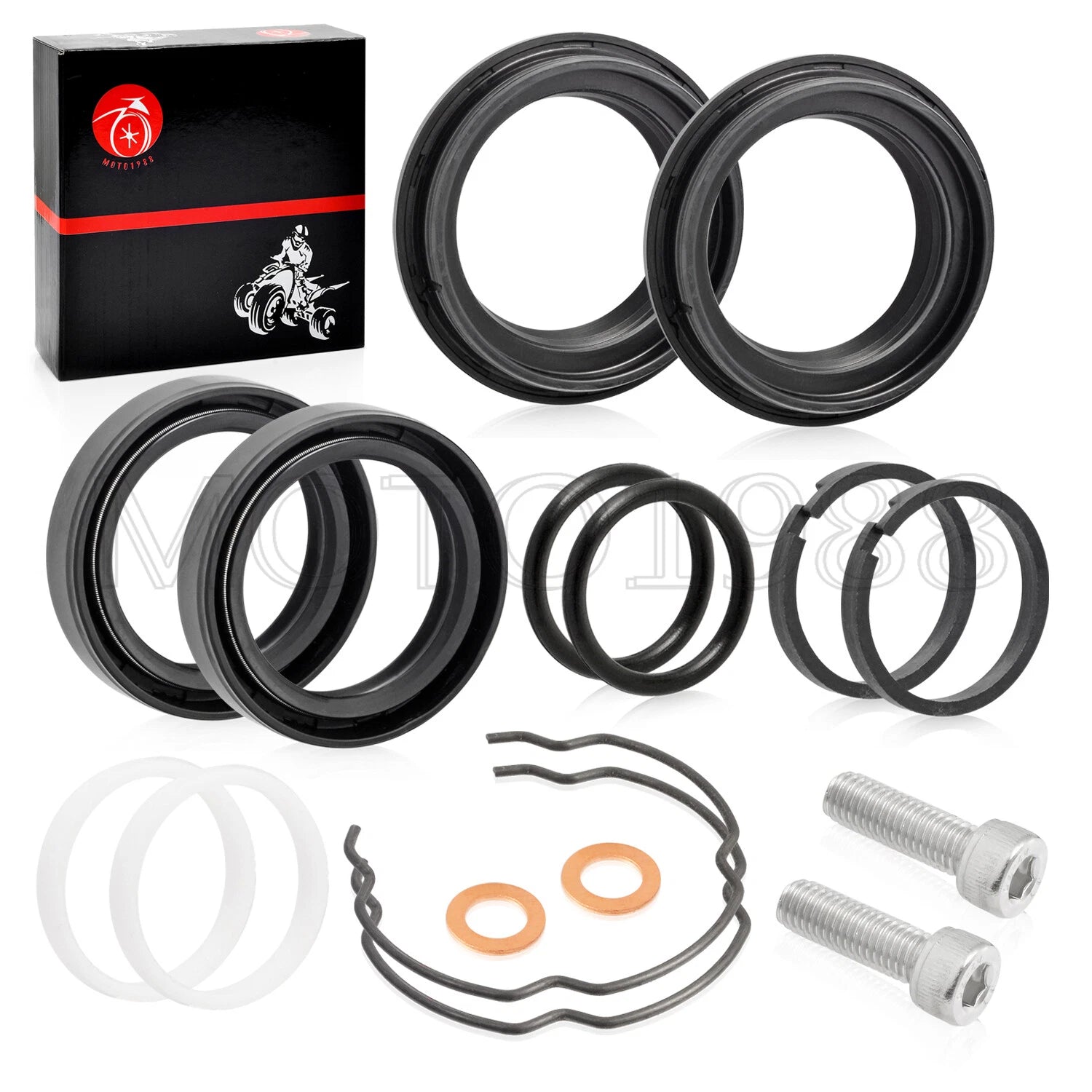 Front Fork Dust Oil Seals Rebuild Kit 39mm for Harley Sportster 883 1200 (1988–2023)