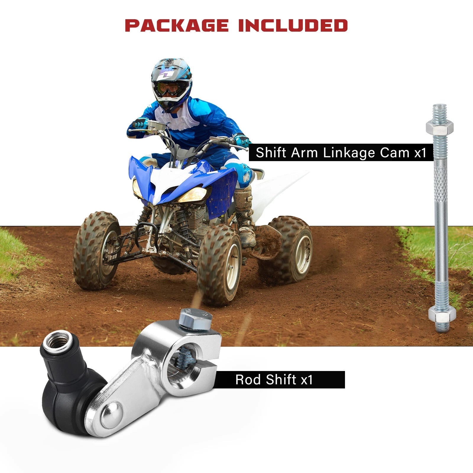 Shift Arm Linkage Cam Shift Rod for Yamaha Big Bear YFM350/YFM400 (1990–2006)