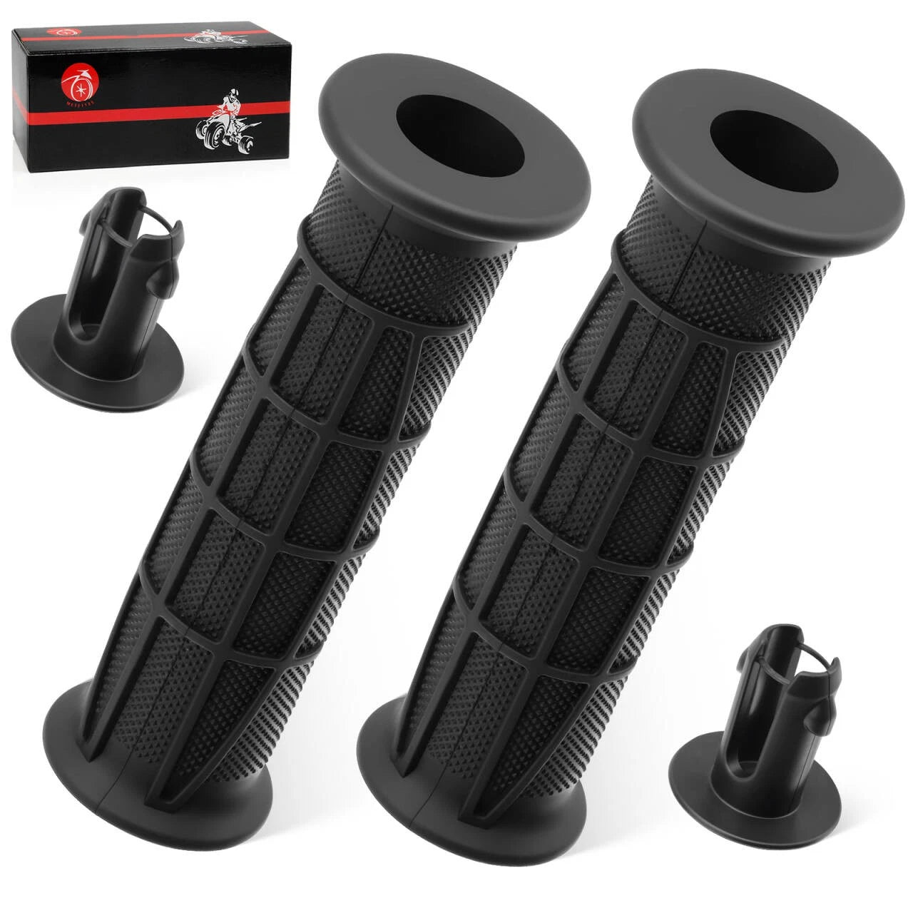 2pcs Handlebar Grip & End Kit for Honda Foreman Rubicon 500 520 (2005–2021)