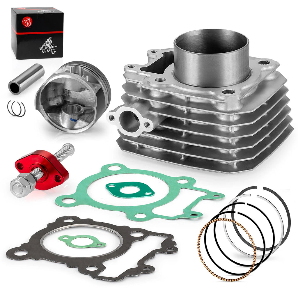 Cylinder Jug Top End Rebuild Gasket Piston Ring Set for Kawasaki Bayou (KLF250A)