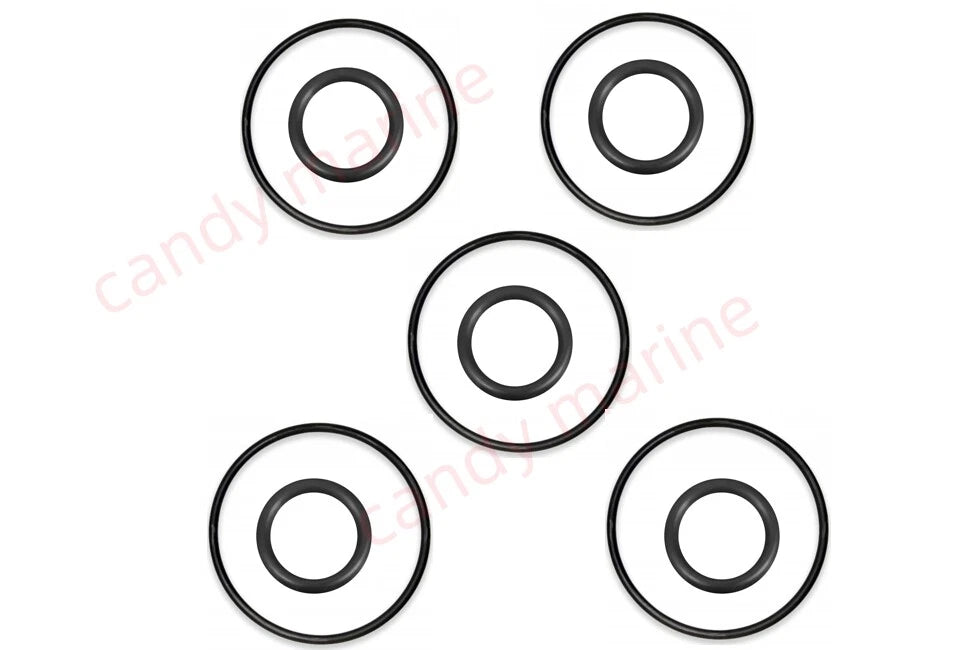 Set of 5 Oil Change O-Ring Seal Kit for Suzuki DF 9.9 15 20 (09280-13004, 09280-60005)