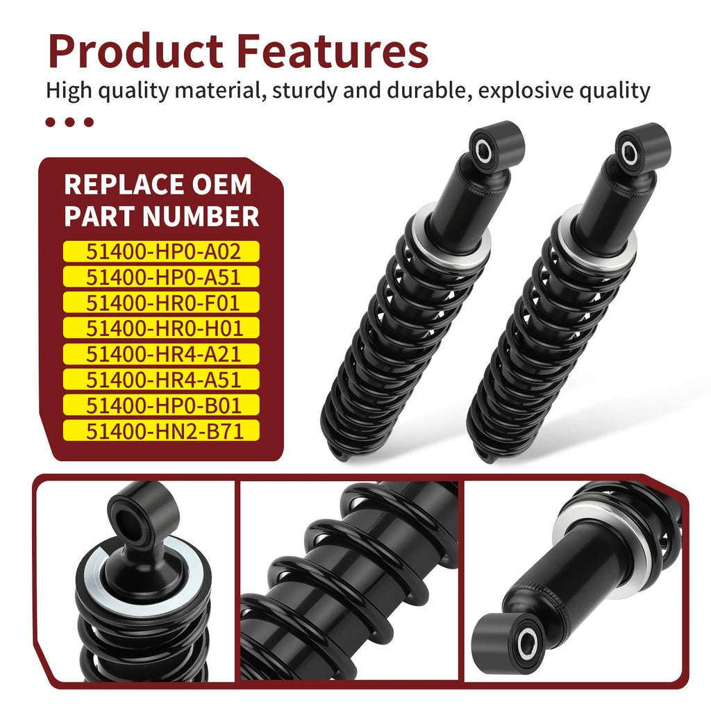 2X Front Shock Absorber for Honda TRX500FPE 4x4 Foreman 500 (2007–2009, 2011–2013)